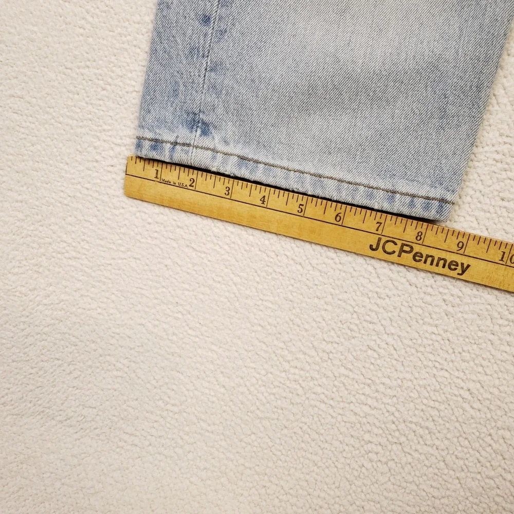Y2K Levi's 501 Jeans Mens 34x30 Light Blue Distressed Button Fly Denim 2003